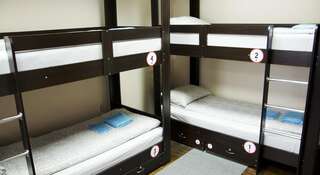 Гостиница Хостел Like Липецк Липецк Кровать в общем номере для мужчин и женщин с 8 кроватями-1